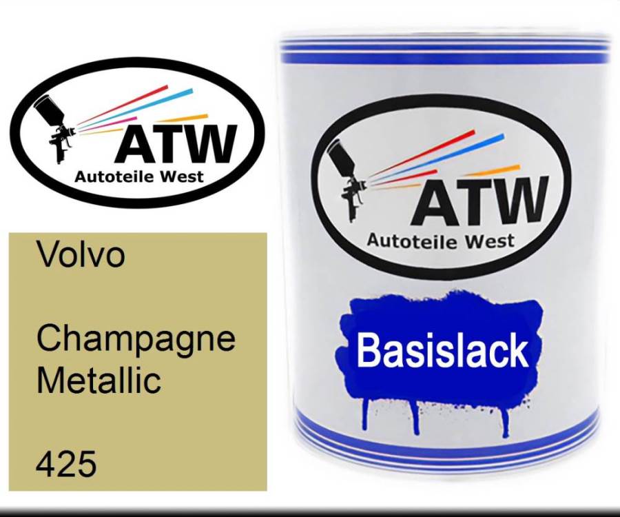 Volvo, Champagne Metallic, 425: 1L Lackdose, von ATW Autoteile West.